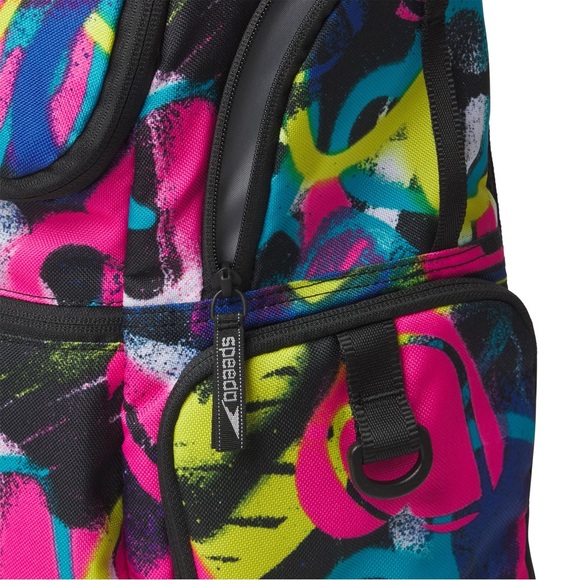 Speedo Swim Printed Teamster Backpack 2.0 35L US Team Tie Dye Hearts Print - Picture 7 of 8